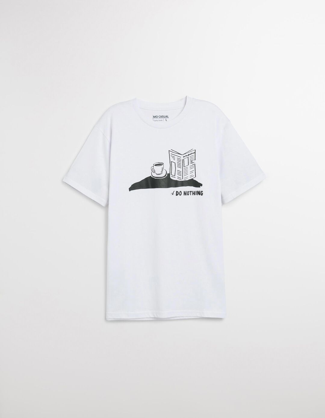 T-shirt Print, Homem, Branco