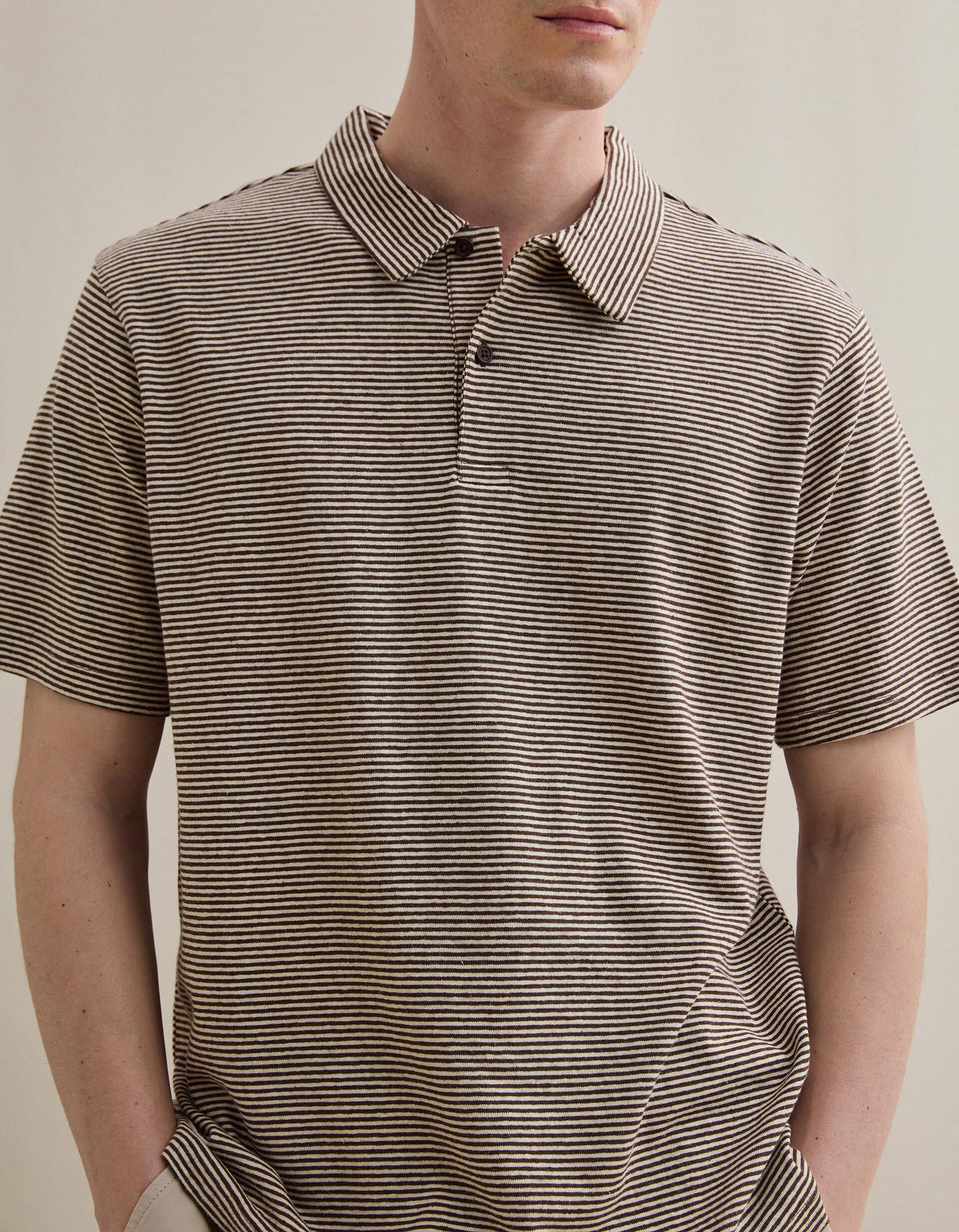 Comprar Online Polo Jersey, Homem, Castanho Escuro