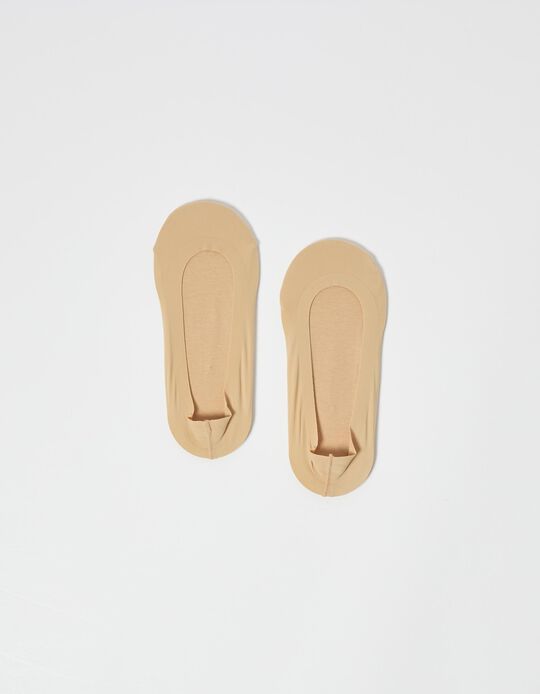 Comprar Online Pack 2 Pares de Meias Invisíveis, Mulher, Bege