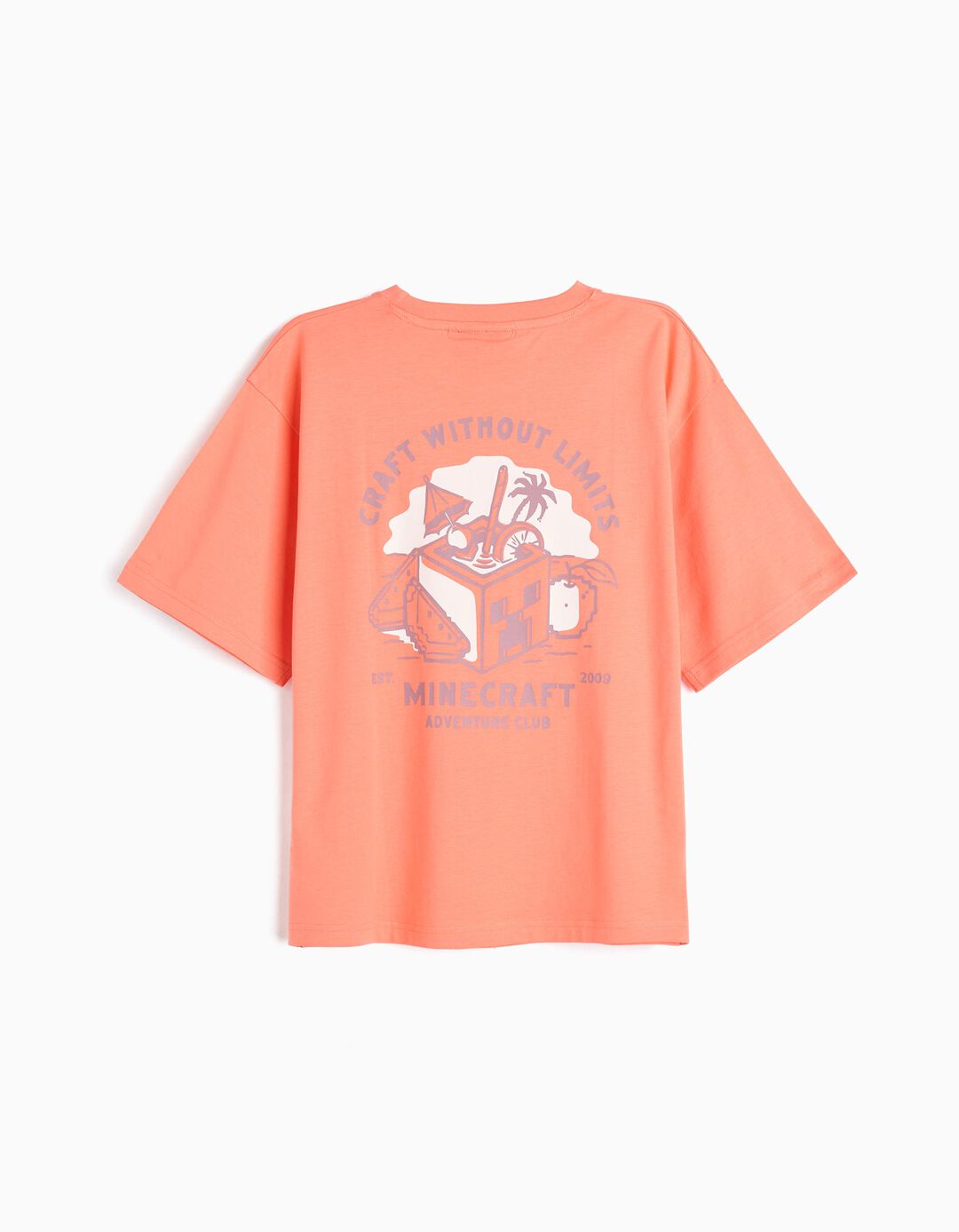 T-shirt 'Minecraft ', Menino, Coral