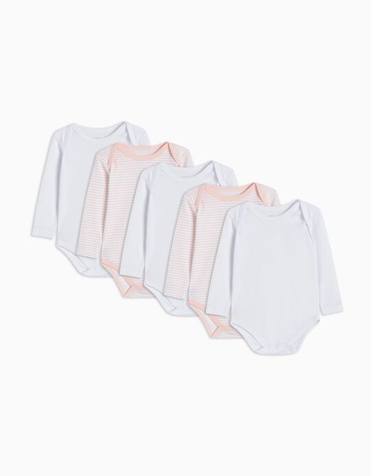 Comprar Online Pack 5 Bodies de Manga Comprida, Bebé Menina, Multicor