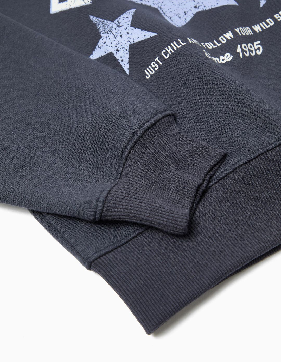 Sweatshirt de Felpa, Menina, Azul Escuro