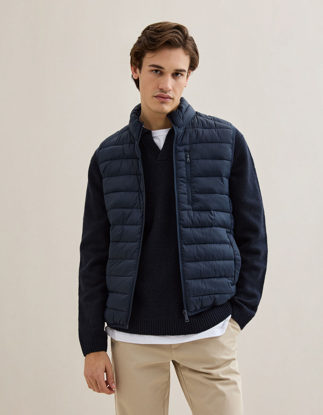 Colete Acolchoado, Homem, Azul Escuro