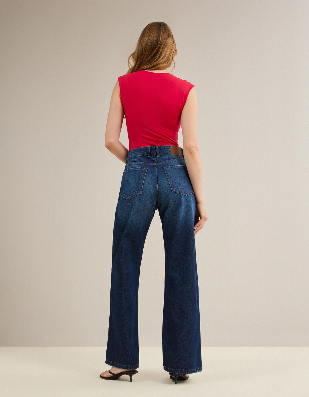 Cal&ccedil;as De Ganga 'Wide Leg', Mulher, Azul Escuro