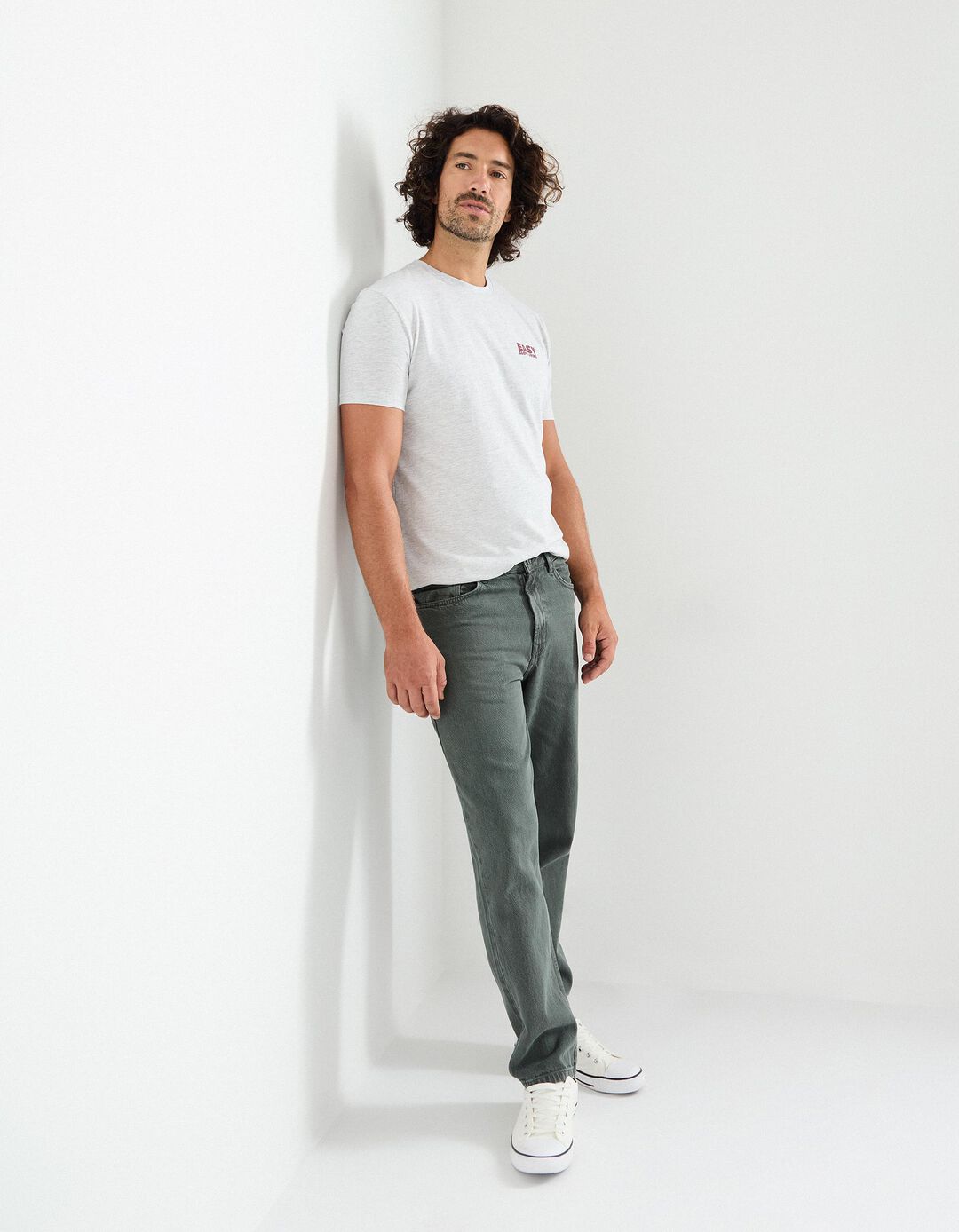 Calças 'Relaxed Fit', Homem, Verde Escuro