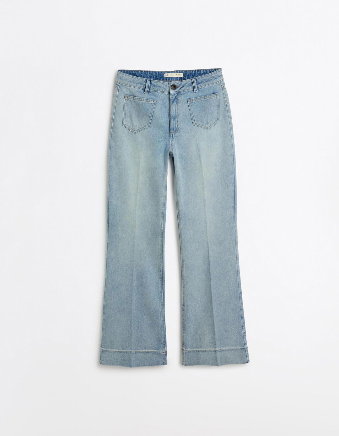 Cal&ccedil;as de Ganga Wide Leg, Mulher, Azul Claro