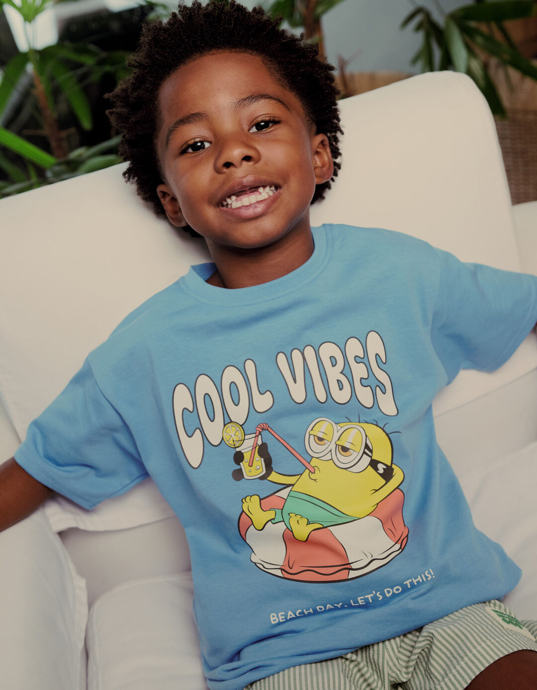 T-shirt 'Minions', Menino, Azul Claro
