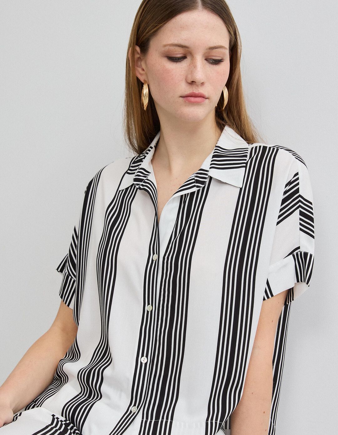 Blusa Riscas, Mulher, Preto