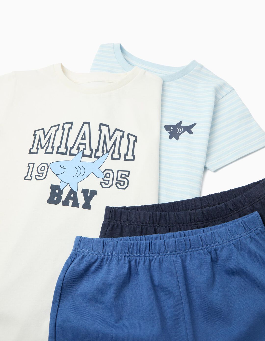 Pack 2 Pijamas Jersey, Menino, Branco