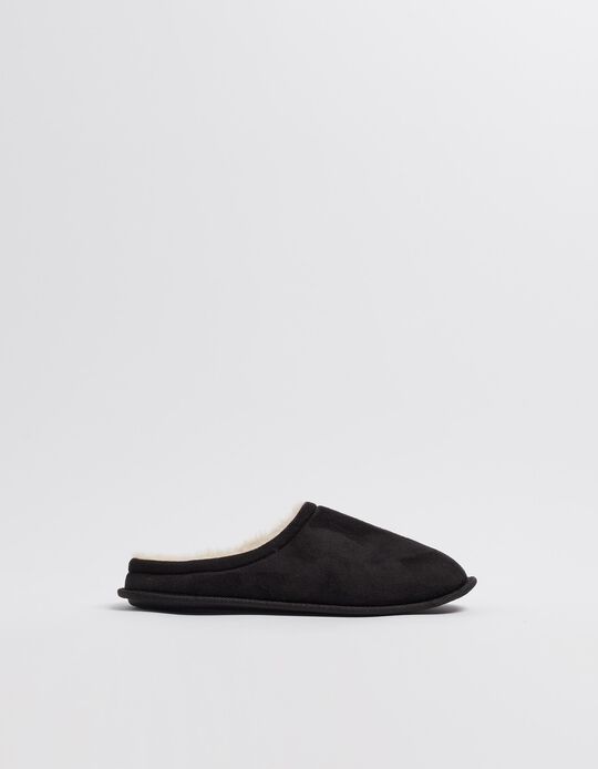 Comprar Online Chinelos Interior Pelo, Homem, Preto