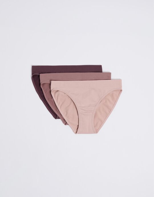 Comprar Online Pack 3 Cuecas, Mulher, Rosa Escuro