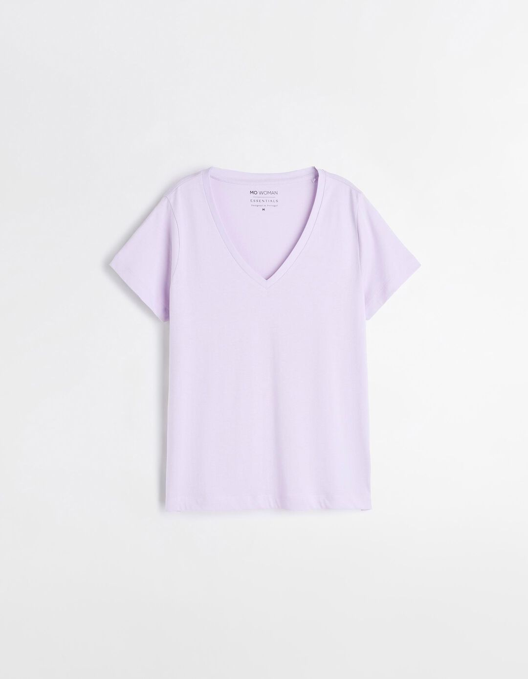T-shirt Decote em V, Mulher, Roxo