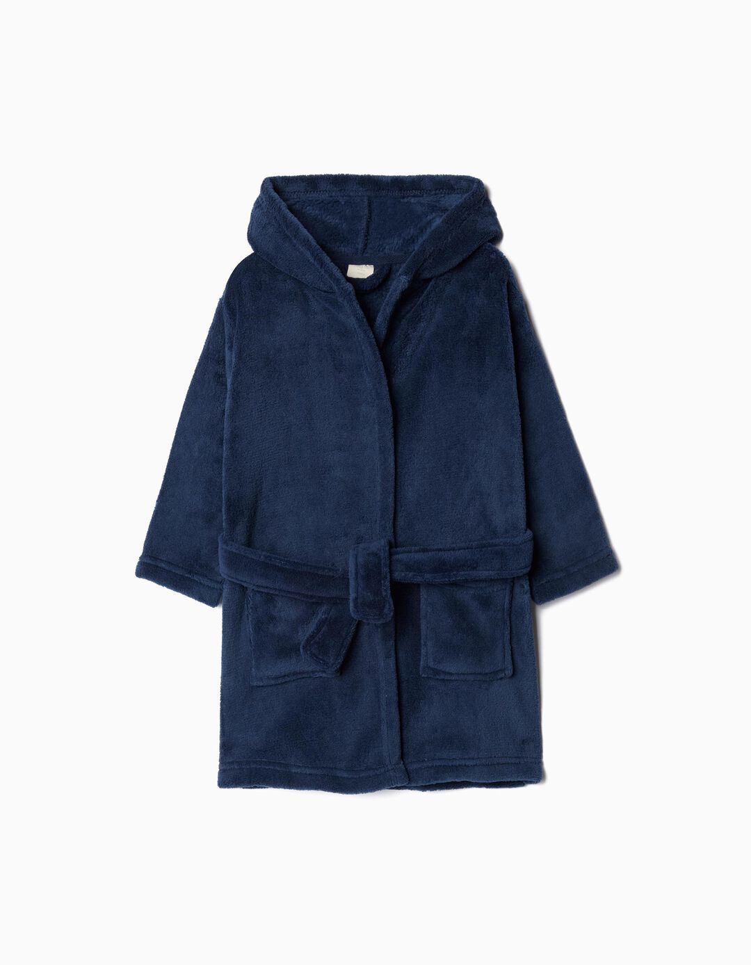 Robe de Felpa Capuz, Menino, Azul