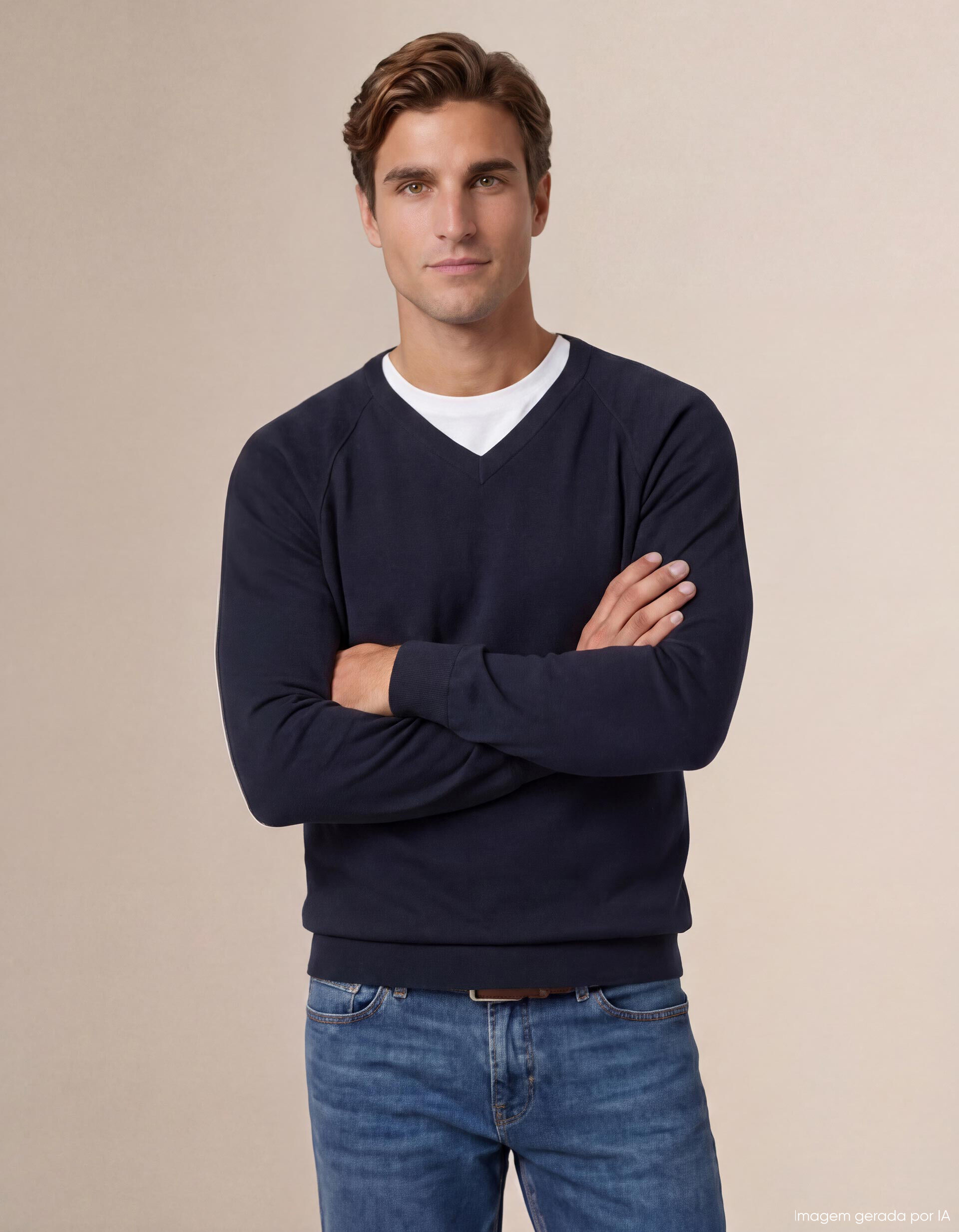 Comprar Online Camisola de Malha, Homem, Azul Escuro