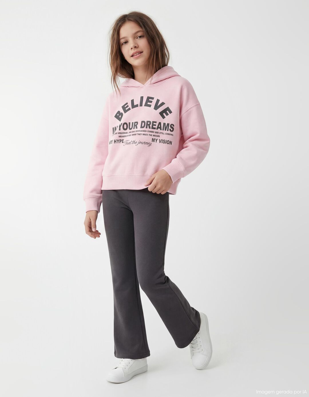 Conjunto de Jogging, Menina, Cinzento Escuro