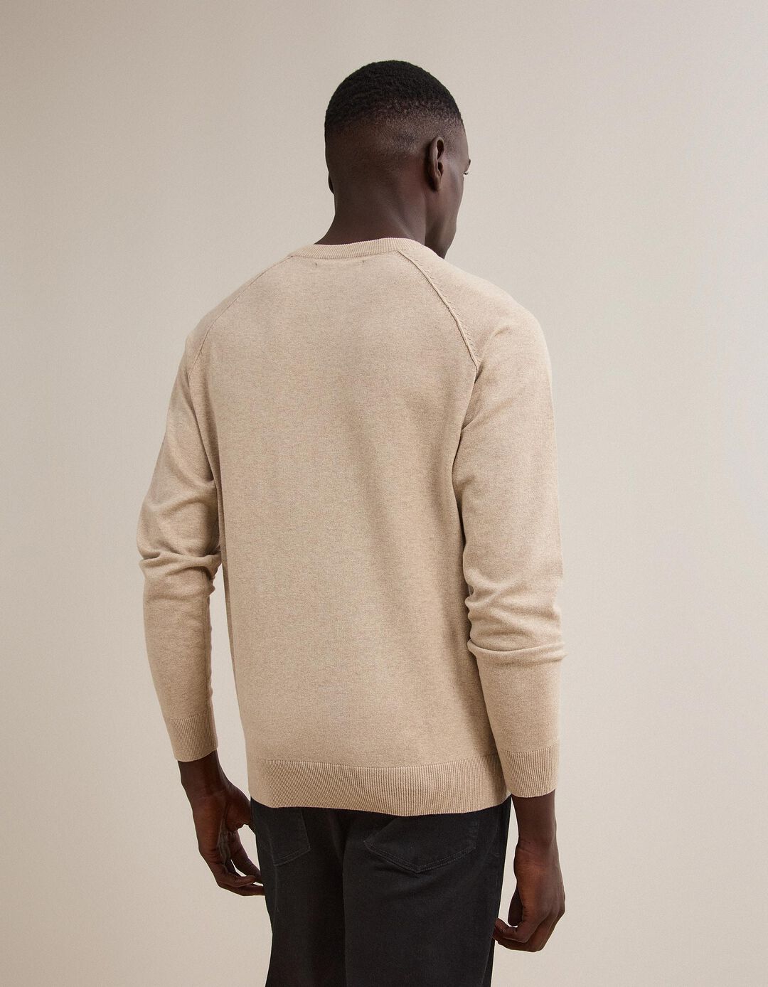 Camisola De Malha, Homem, Bege Claro
