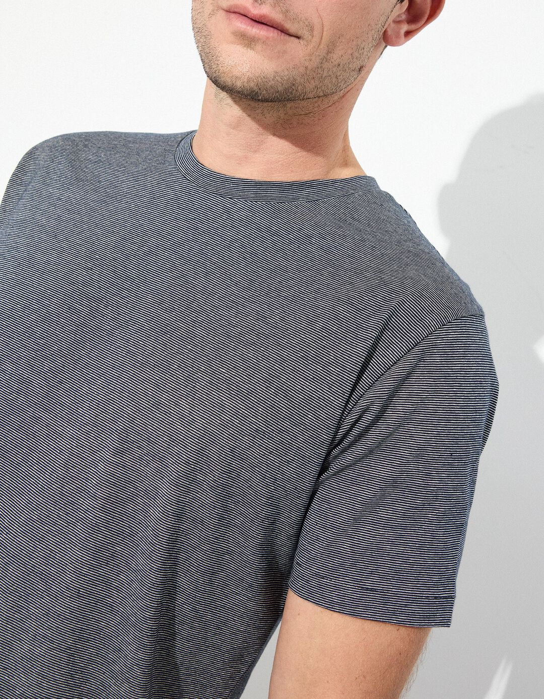 T-shirt Malha Jersey, Homem, Azul Escuro 