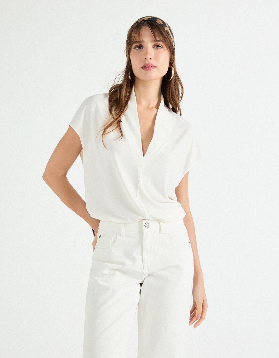 Blusa, Mulher, Bege Claro 