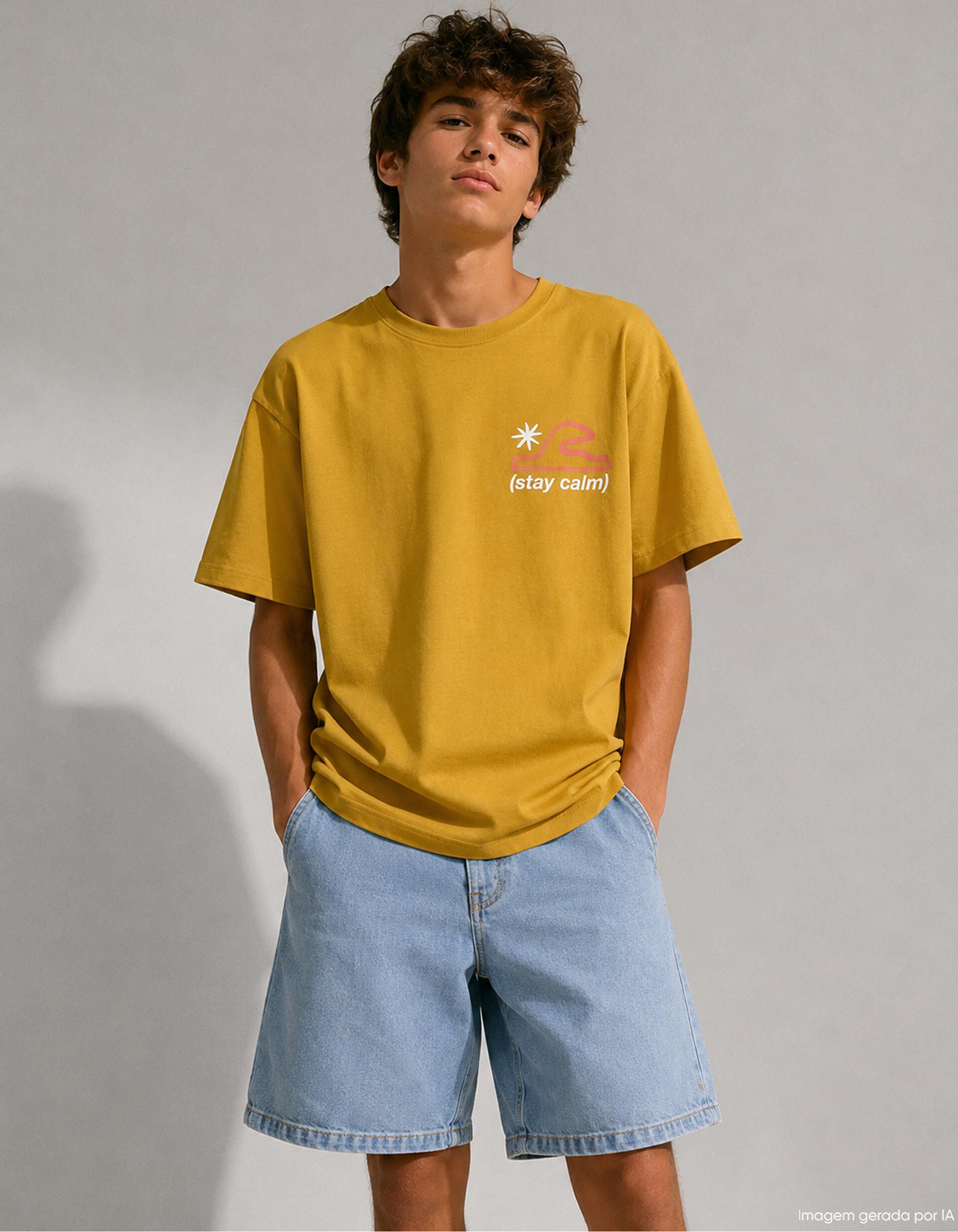 Comprar Online T-shirt Estampada, Menino, Amarelo Escuro