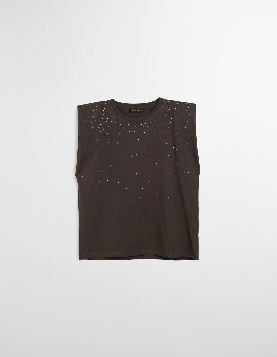 T-shirt sem Mangas, Mulher, Cinzento Escuro 