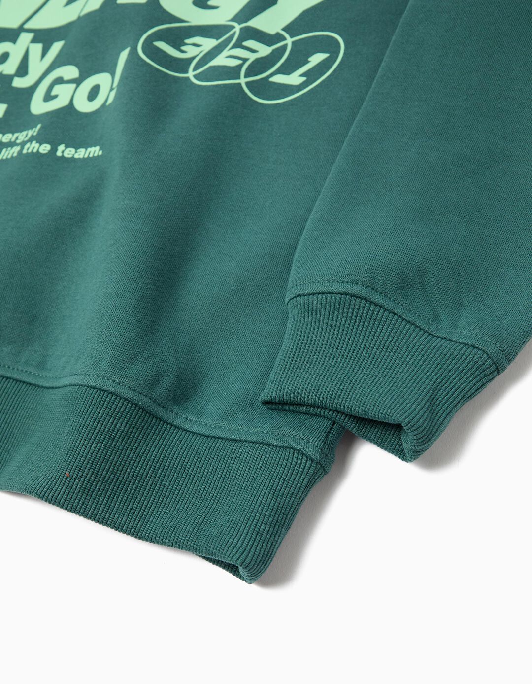 Sweatshirt de Felpa, Menino, Verde Escuro