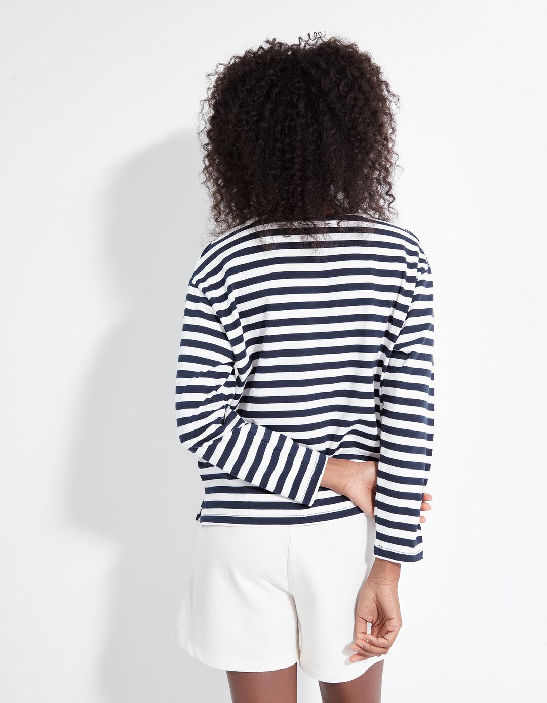 Camisola Riscas, Mulher, Azul Escuro