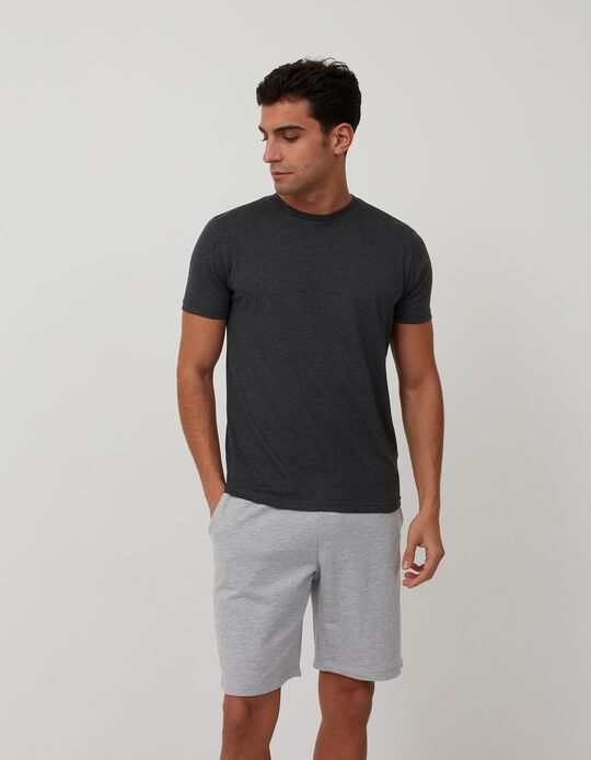 Comprar Online T-shirt Básica, Cinza Escuro