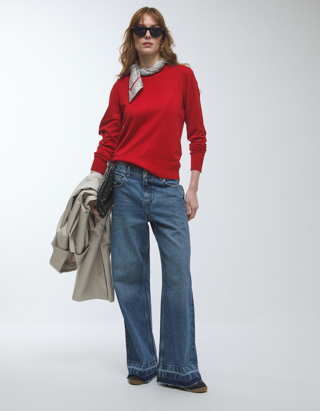 Camisola de Malha, Mulher, Vermelho