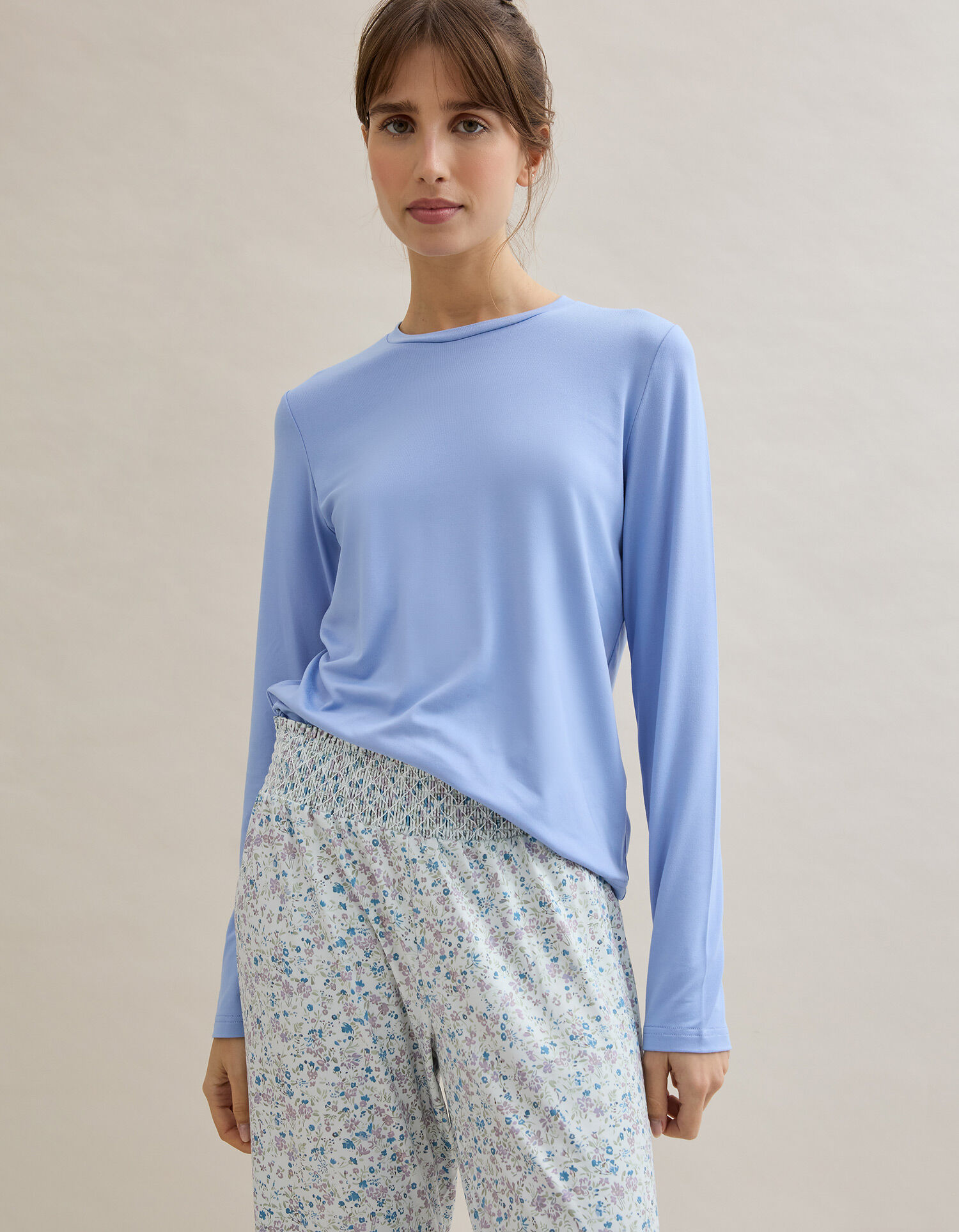 Comprar Online Pijama Flores, Mulher, Azul Claro 