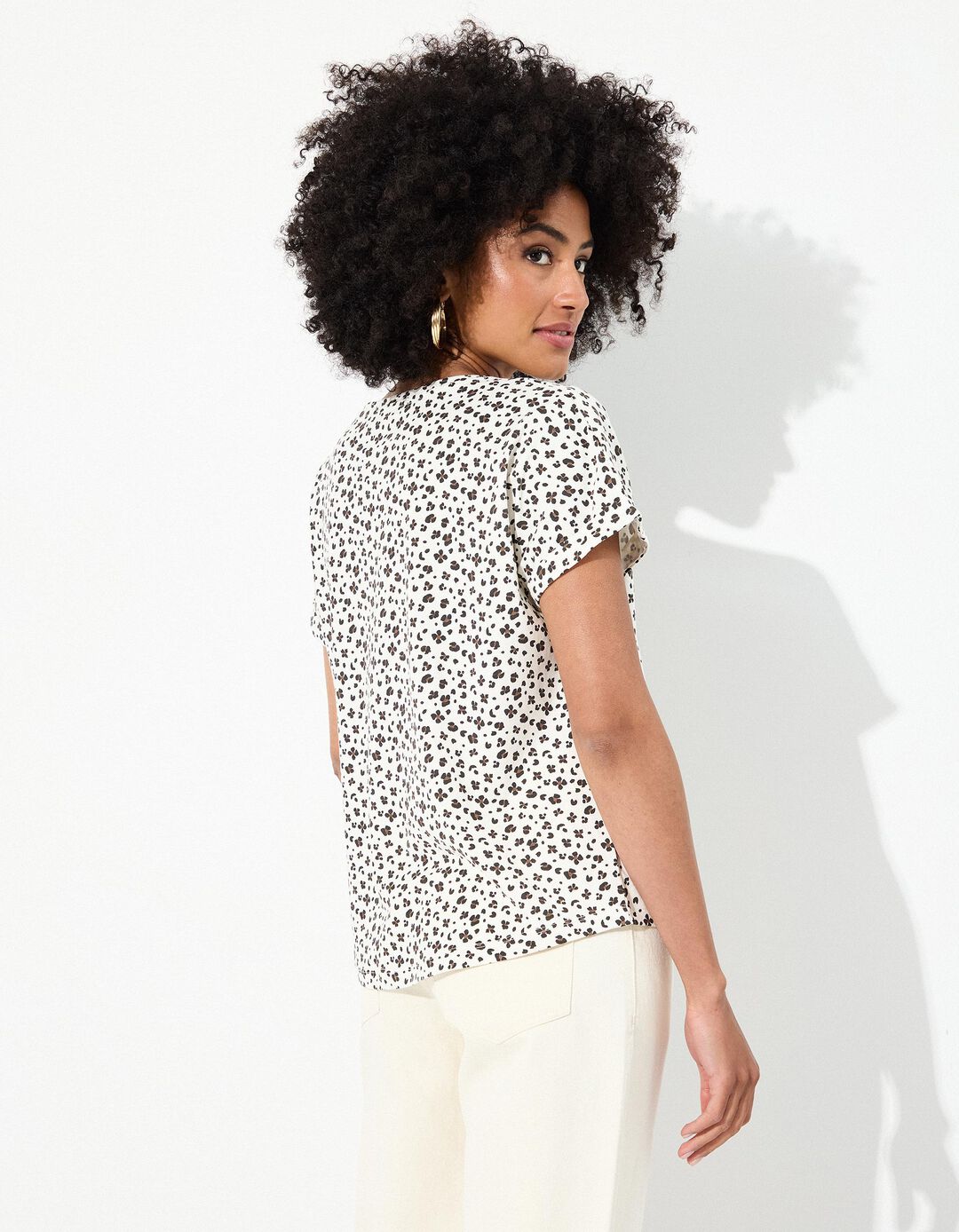 T-shirt, Mulher, Bege Claro 