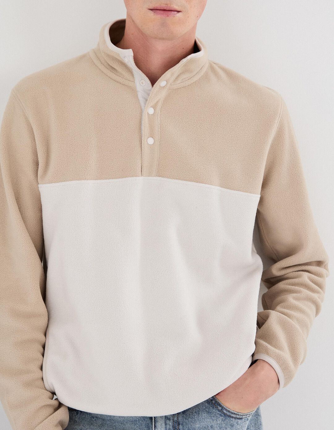 Camisola Polar, Homem, Bege