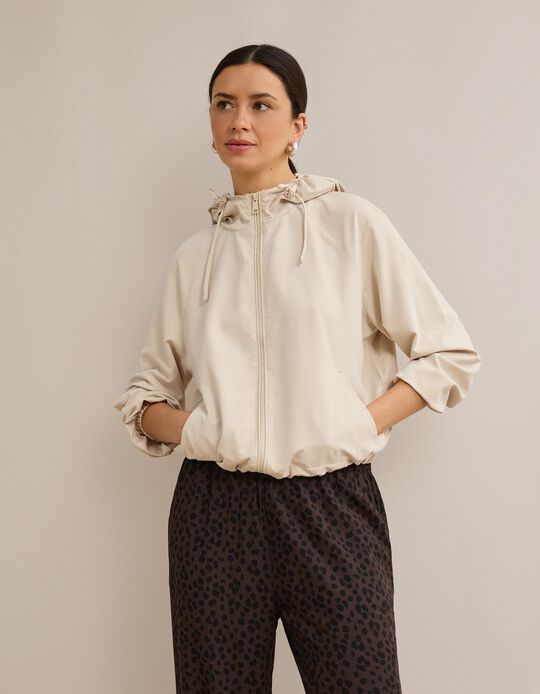 Comprar Online Parka Com Capuz, Mulher, Bege Claro