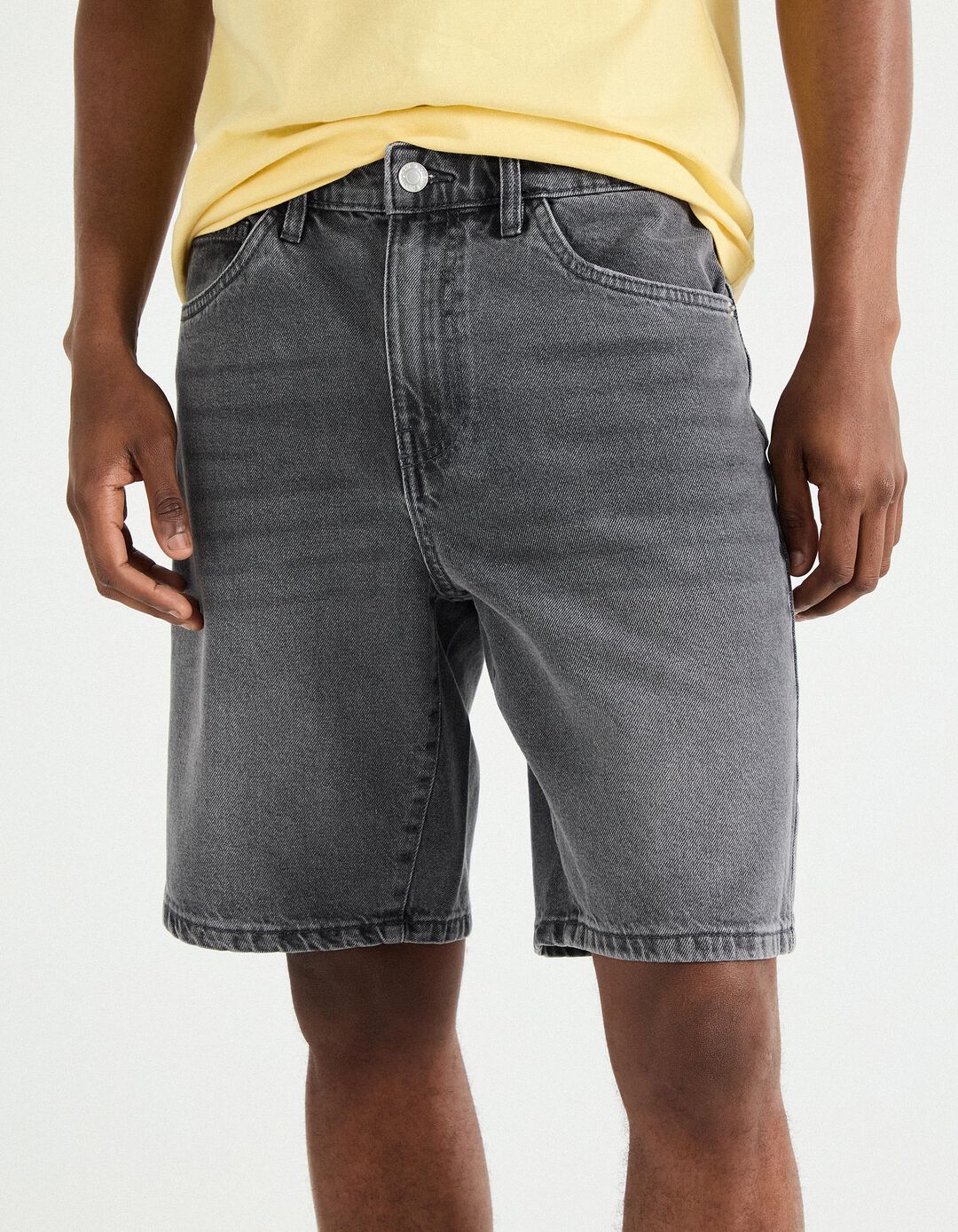 Calções de Ganga 'Straight Fit', Homem, Cinzento Claro