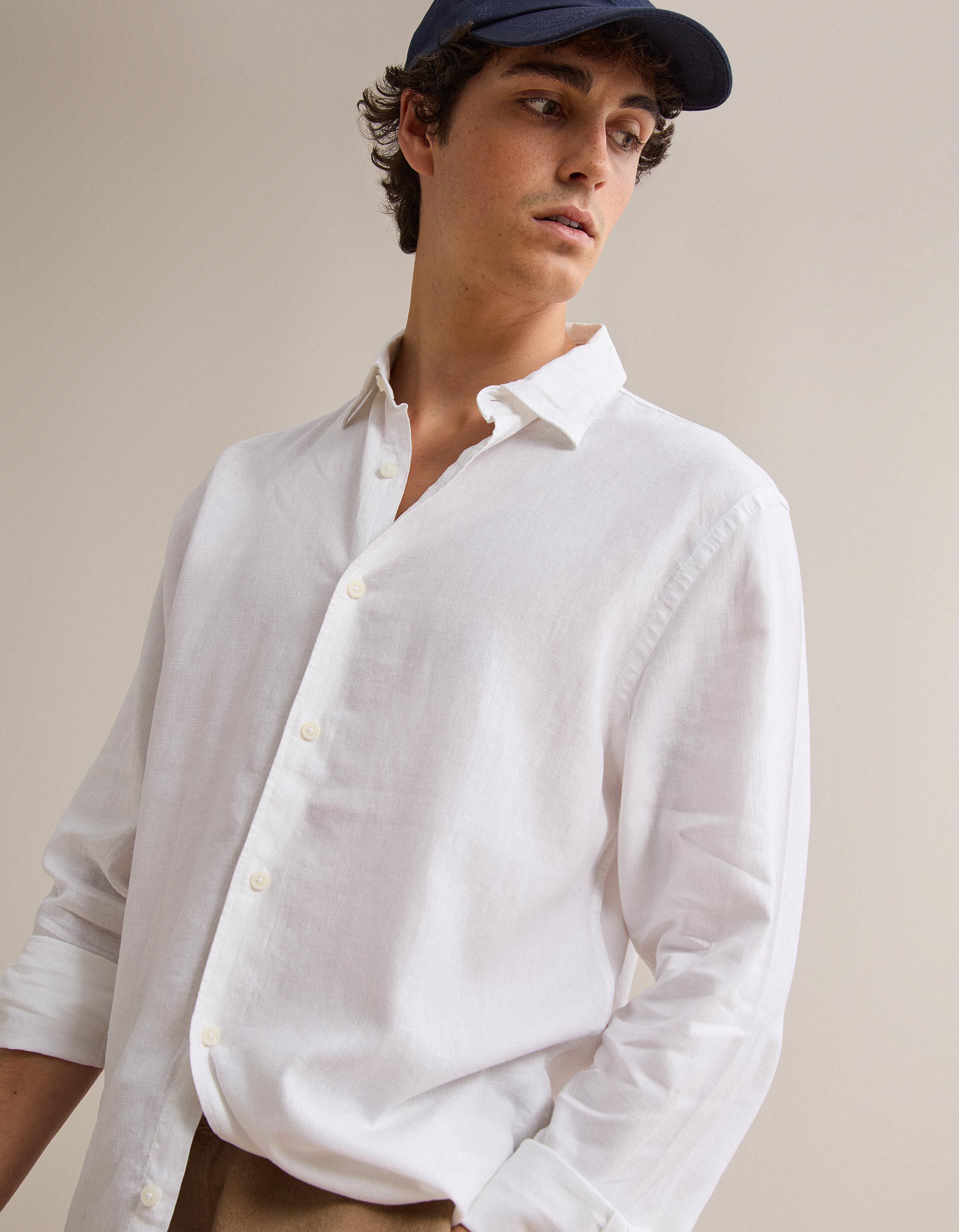Comprar Online Camisa com Linho, Homem, Branco