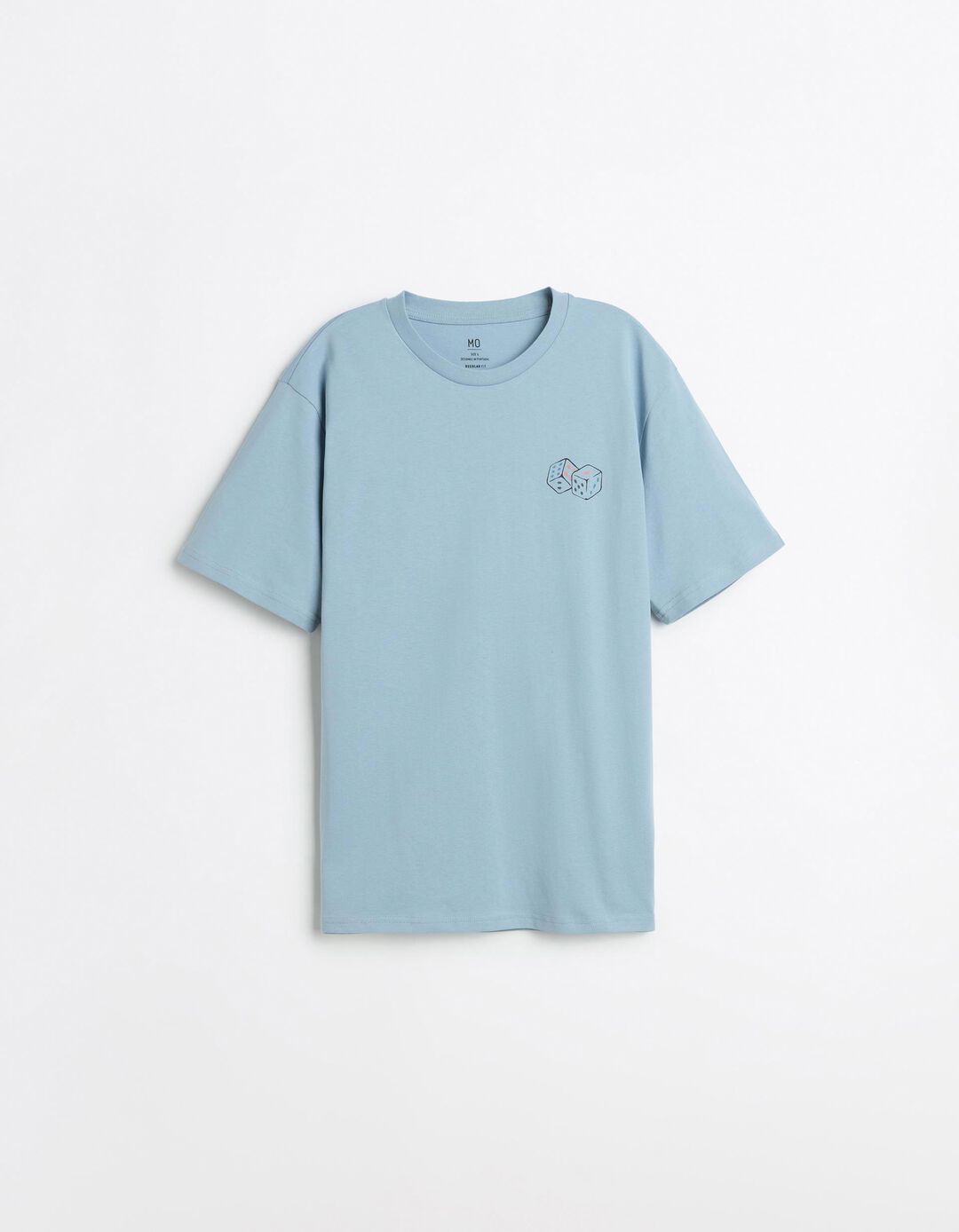 T-shirt Estampada, Homem, Azul Claro