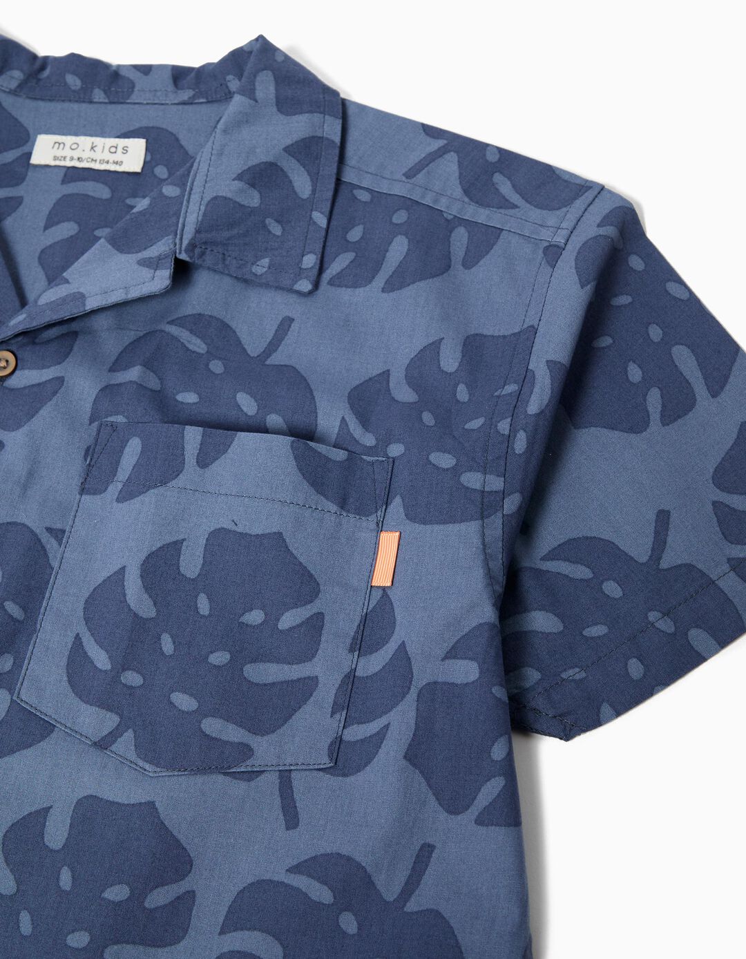 Camisa Print Tropical, Menino, Azul