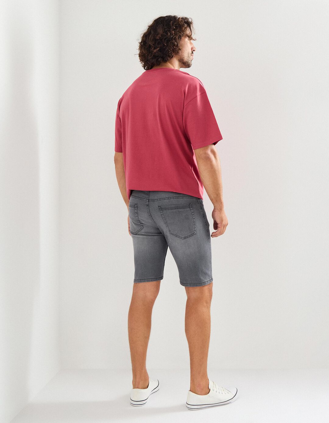 Calções 'Skinny', Homem, Cinzento