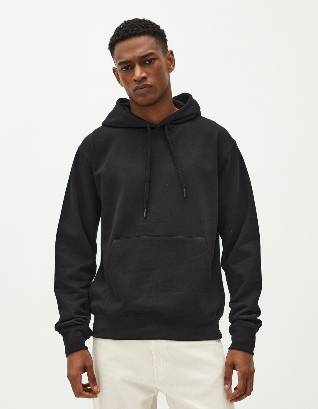 Sweatshirt de Felpa Capuz, Homem, Preto