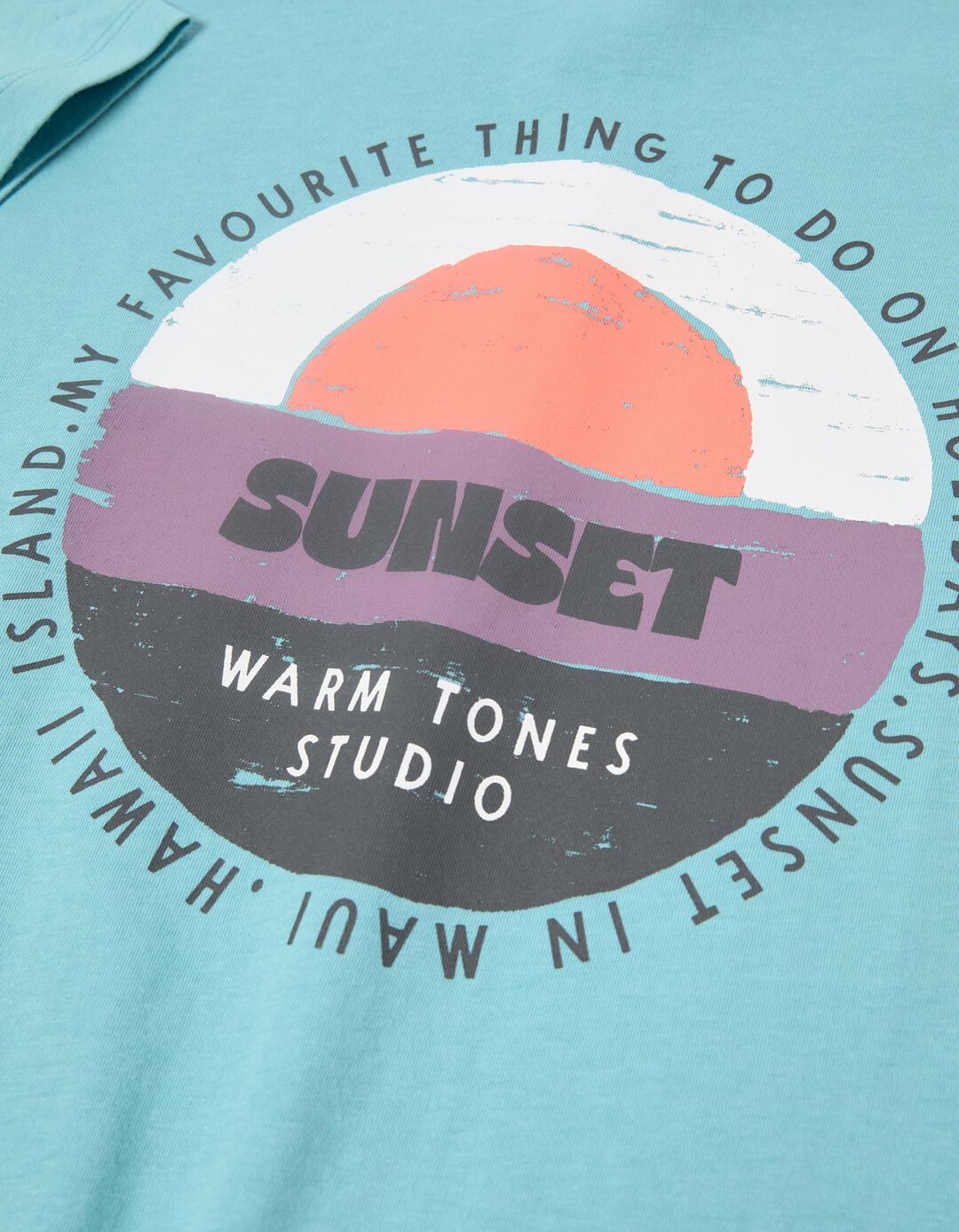 T-shirt Print, Menino, Azul Claro 
