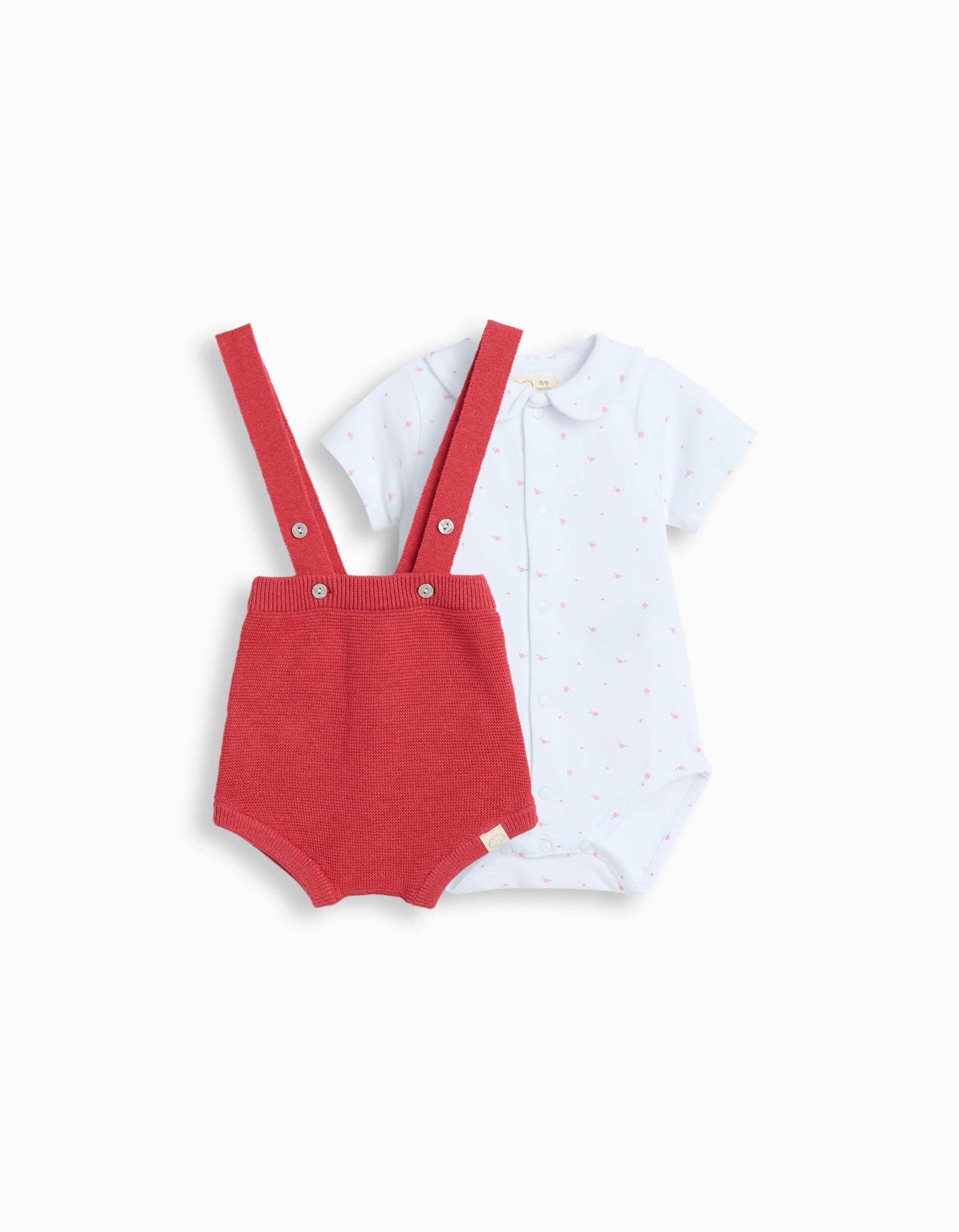 Comprar Online Conjunto Body e Macac&atilde;o, Rec&eacute;m-Nascido, Vermelho