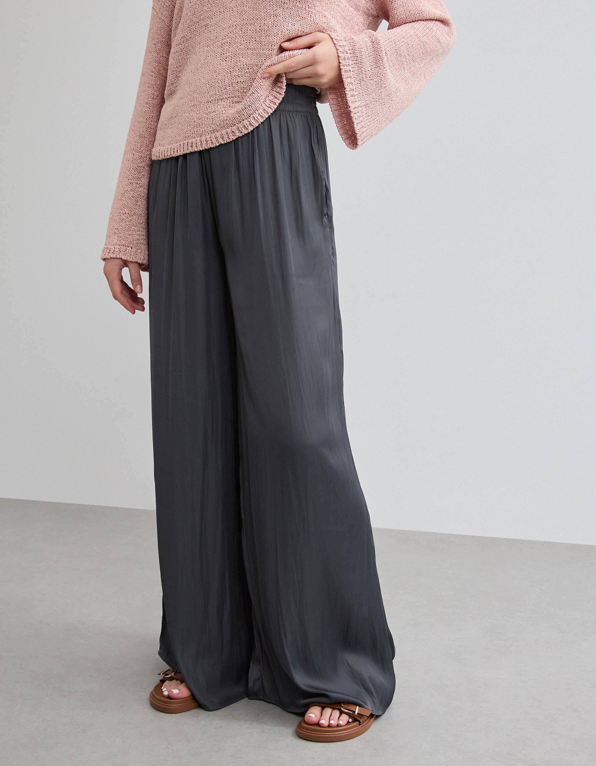 Comprar Online Cal&ccedil;as 'Wide', Mulher, Cinzento