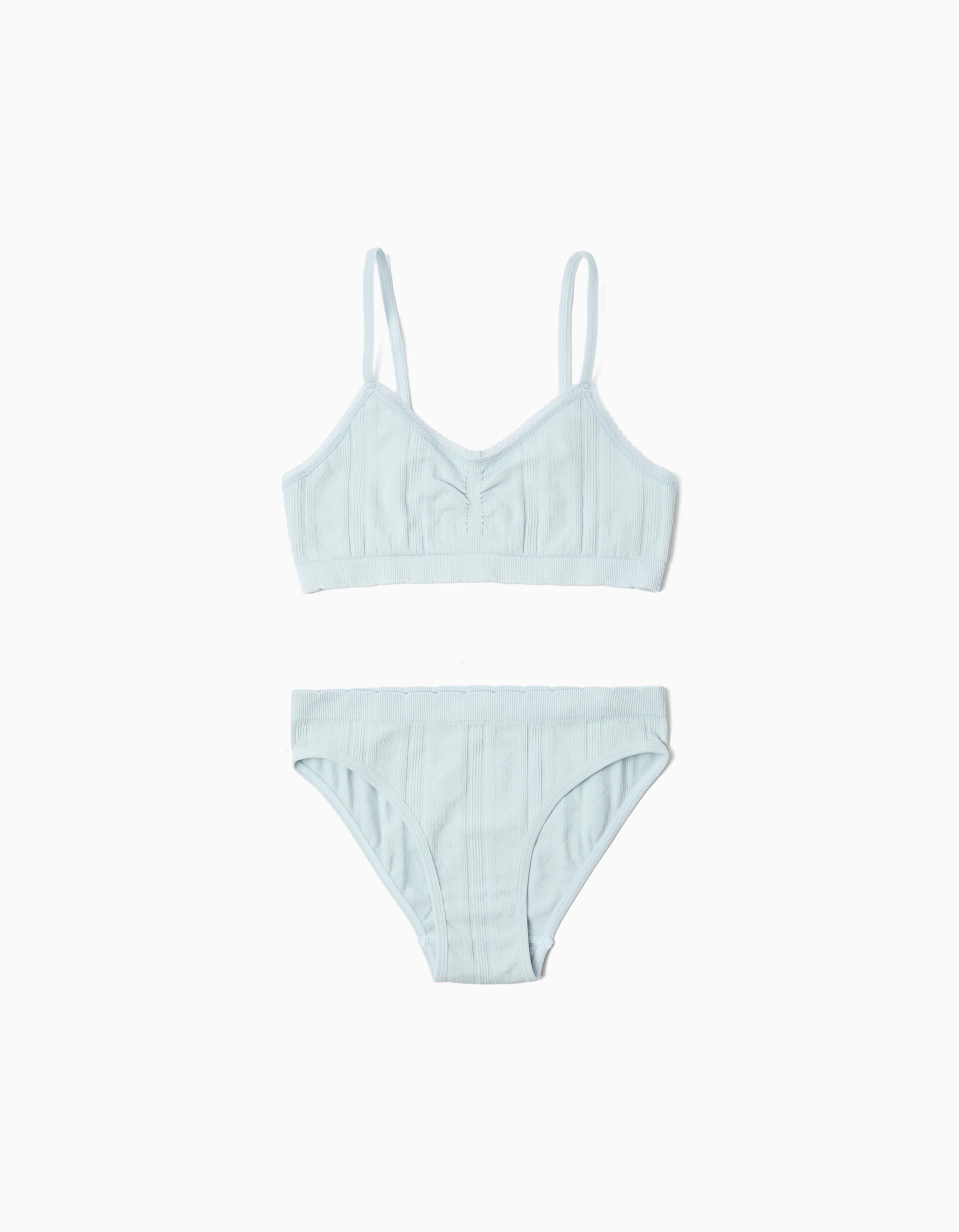 Comprar Online Conjunto Soutien e Cuecas, Menina, Azul Claro
