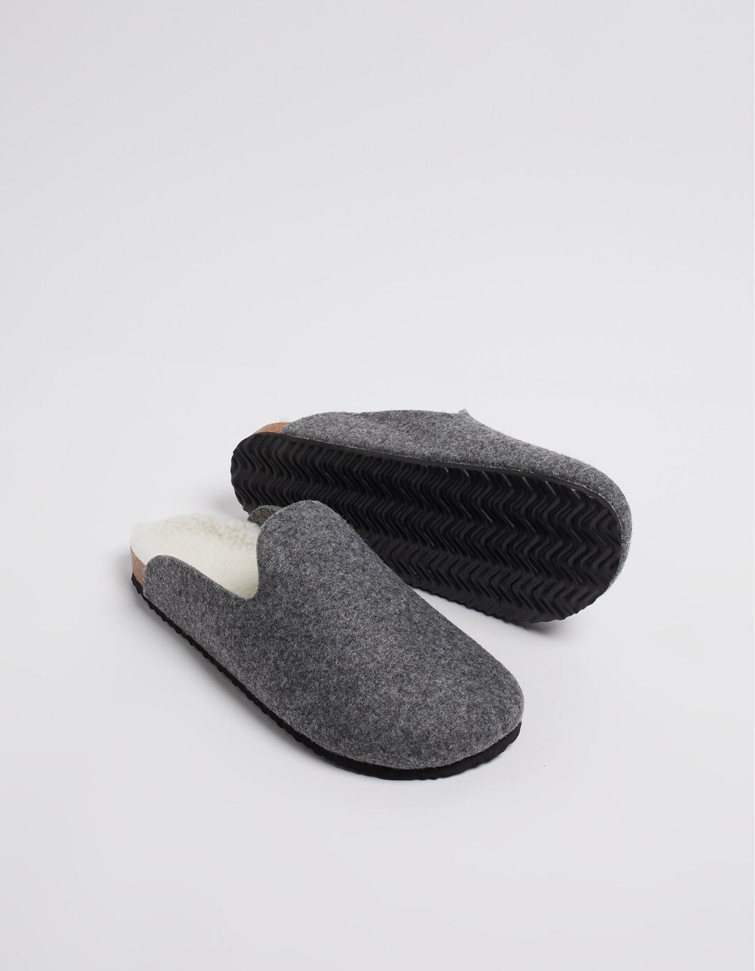 Chinelos Interior Sherpa, Homem, Cinzento