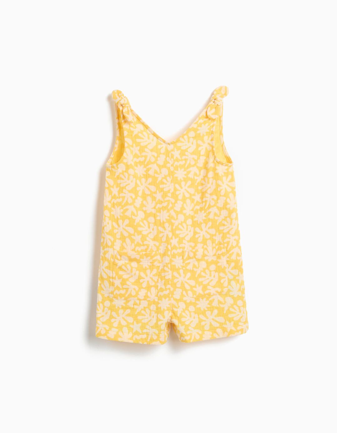 Macacão, Menina, Amarelo Escuro 