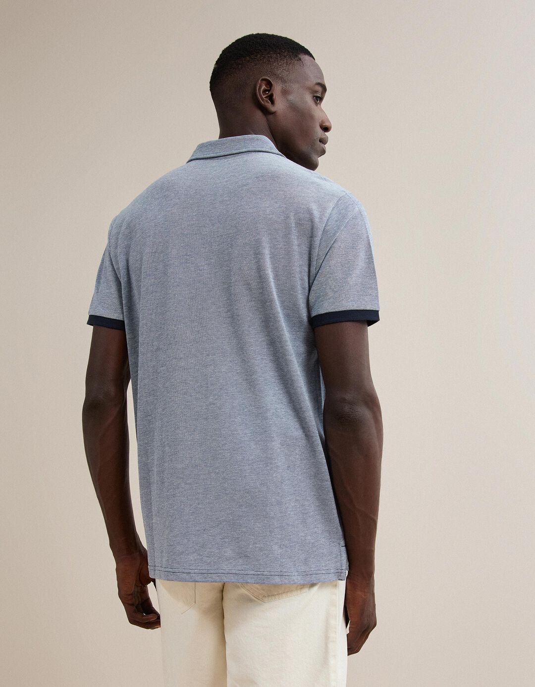 Polo Oxford Piquet, Homem, Azul