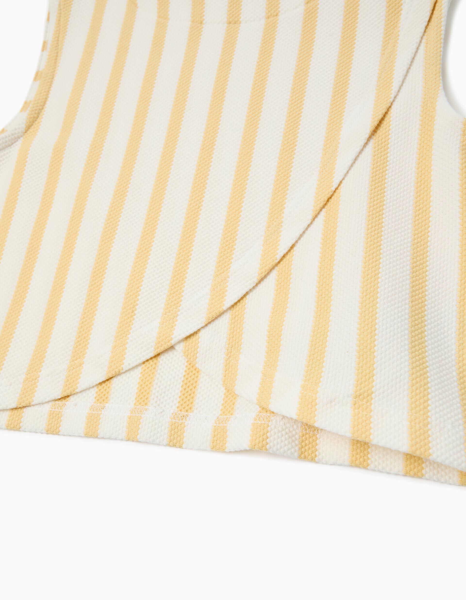 Comprar Online Top Riscas, Menina, Amarelo Claro