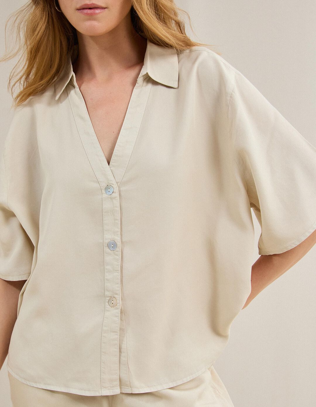 Camisa Liocel, Mulher, Bege