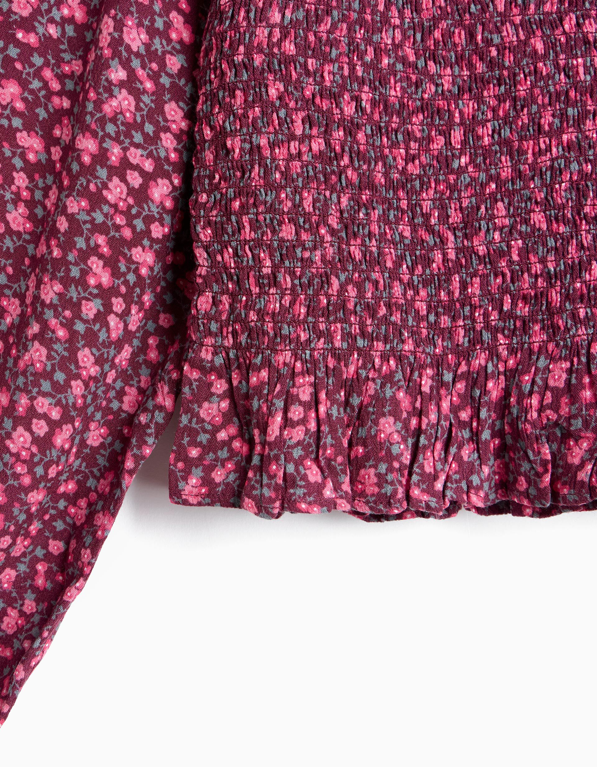 Comprar Online Blusa Smock, Menina, Rosa Escuro