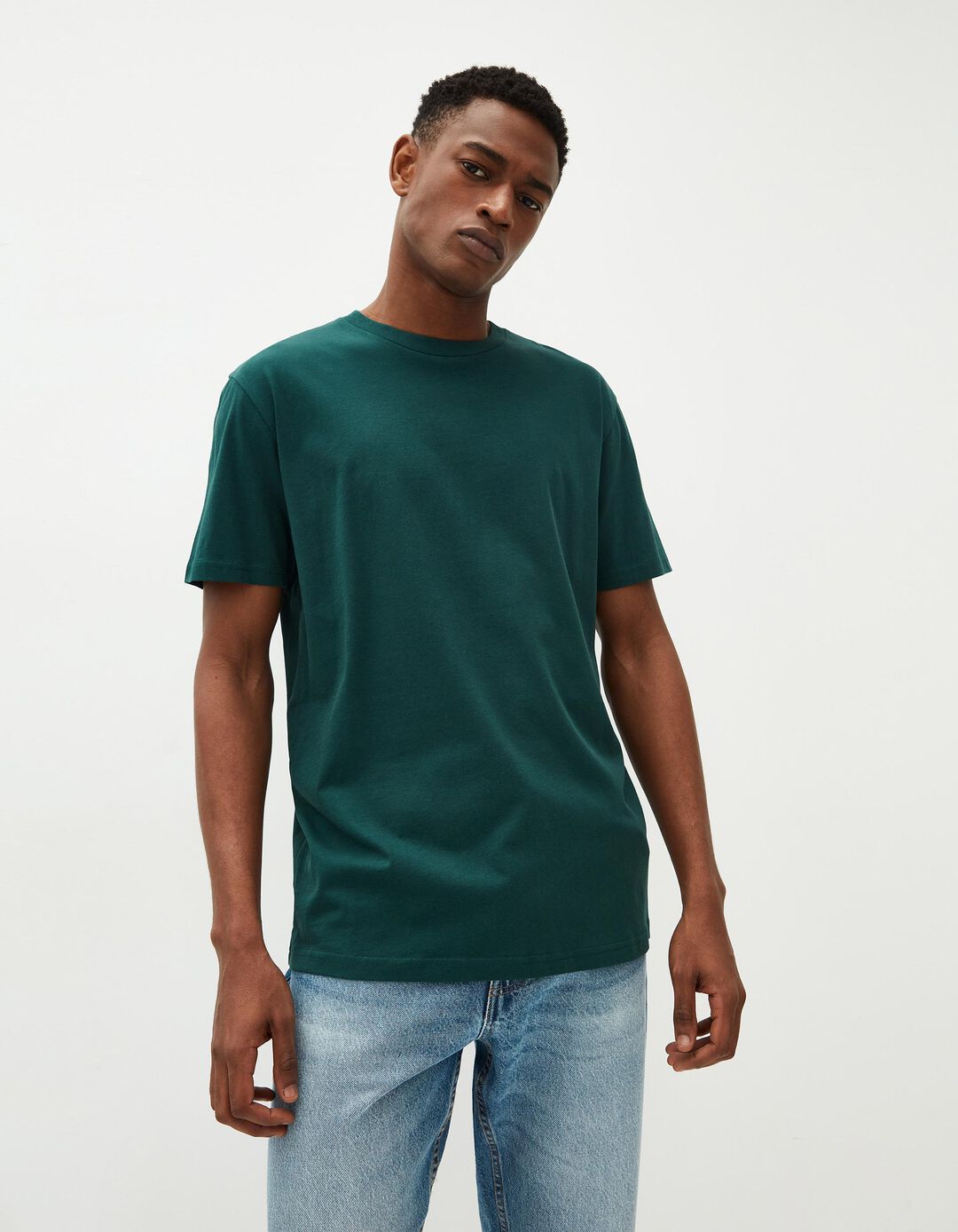 T-shirt, Homem, Verde Escuro