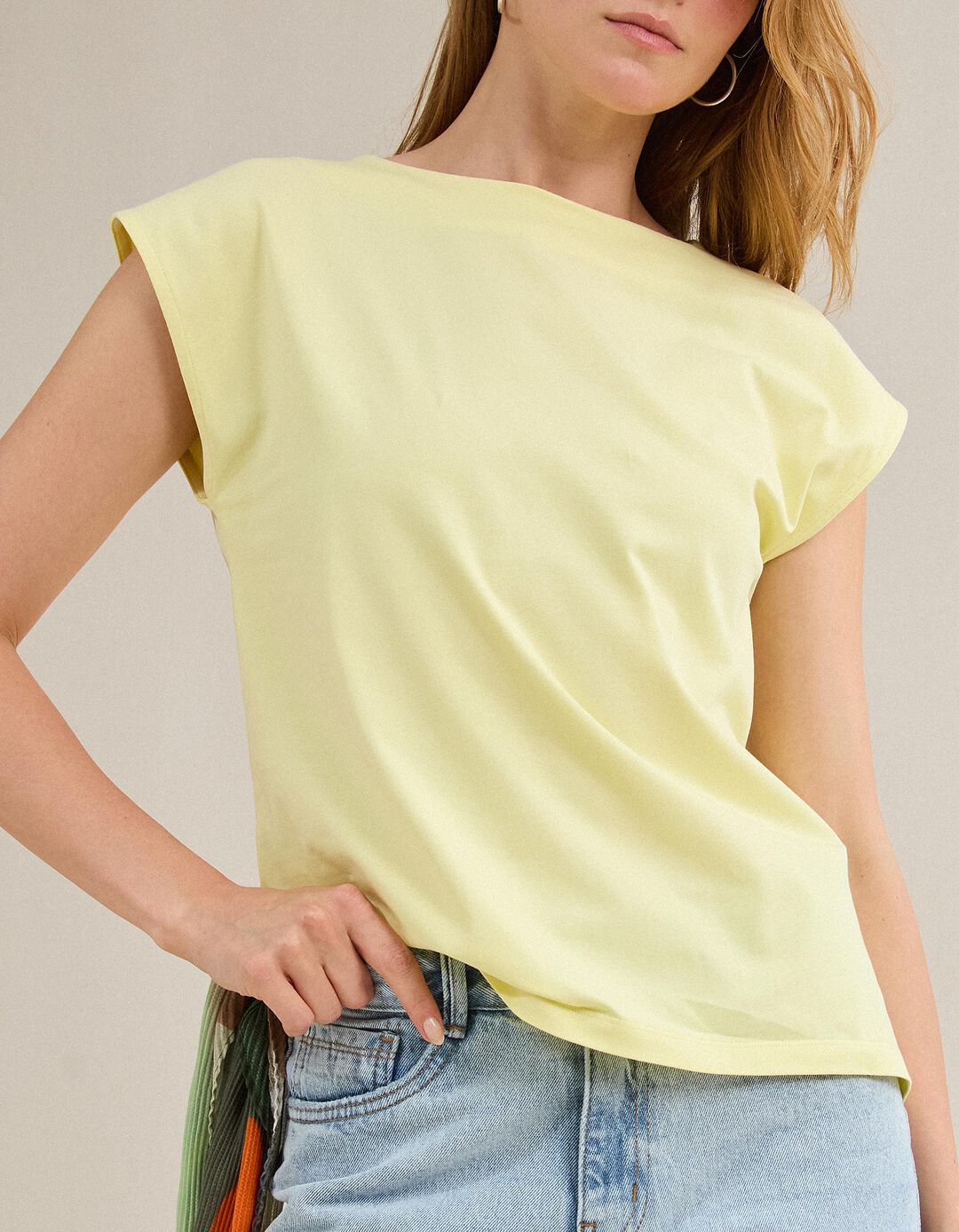 T-shirt, Mulher, Amarelo
